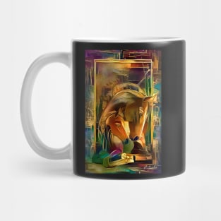 Mare and foal. Protective mother Mug